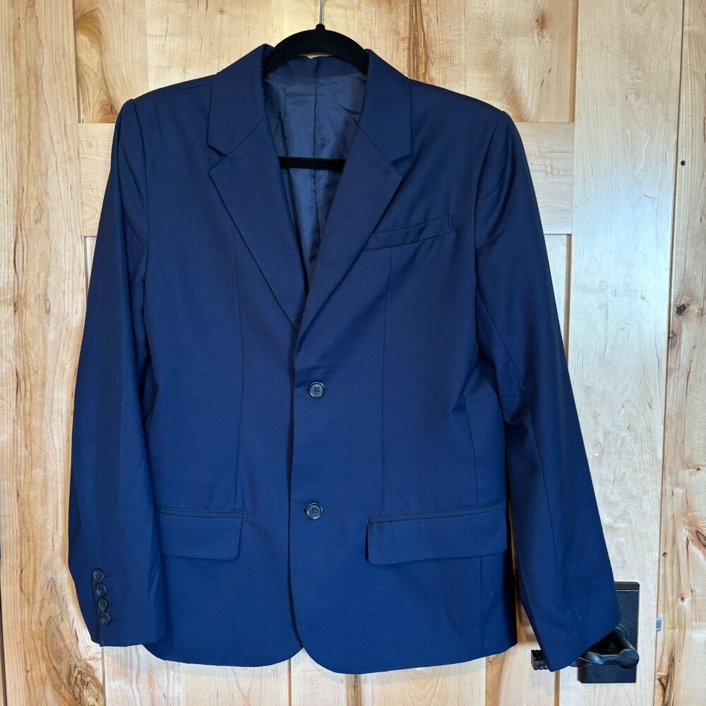 The Childrens Place Boys Navy Blue Uniform Blazer Sport Coat Size 16